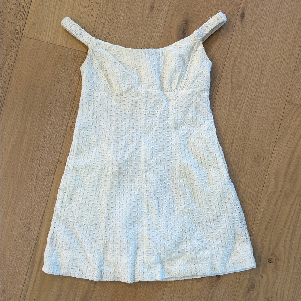 Free People White Eyelet Mini Dress